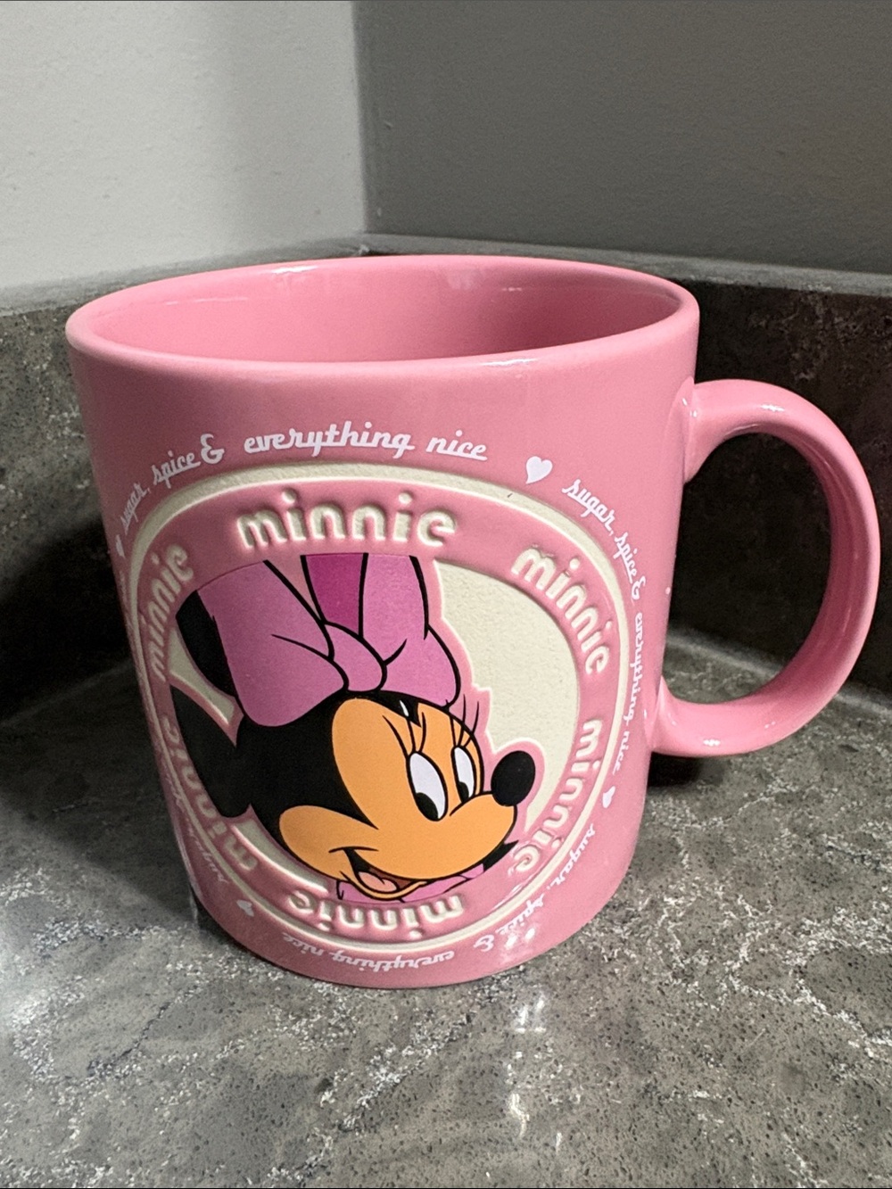 Disney Minnie Mouse Pink Ceramic Mug Walt Disney World